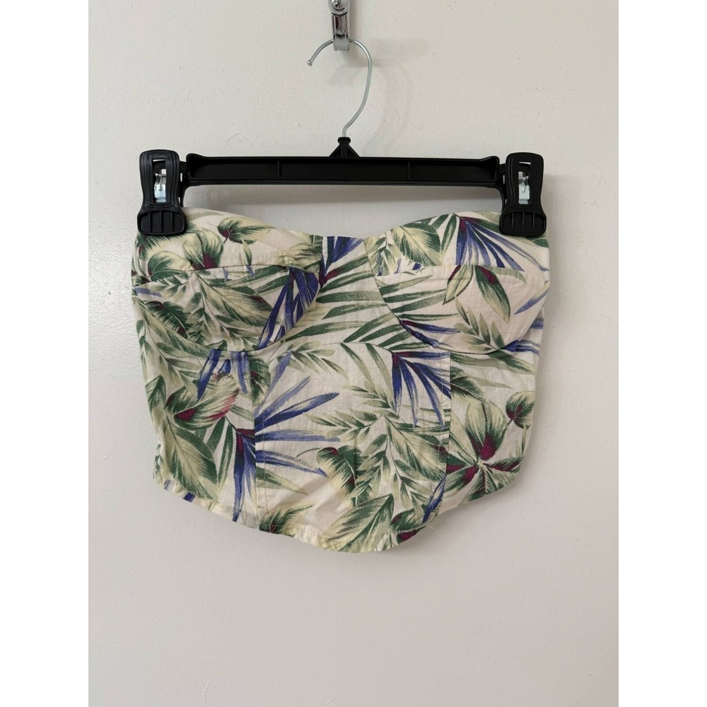 Fashion Nova Smocked Tube Top Tropical Print Corset‎ Style XS